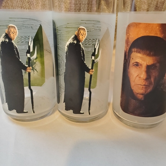 Star Trek Character Glass Set. Set Of 3. 2008 Burger King. Collectors. - Picture 1 of 3